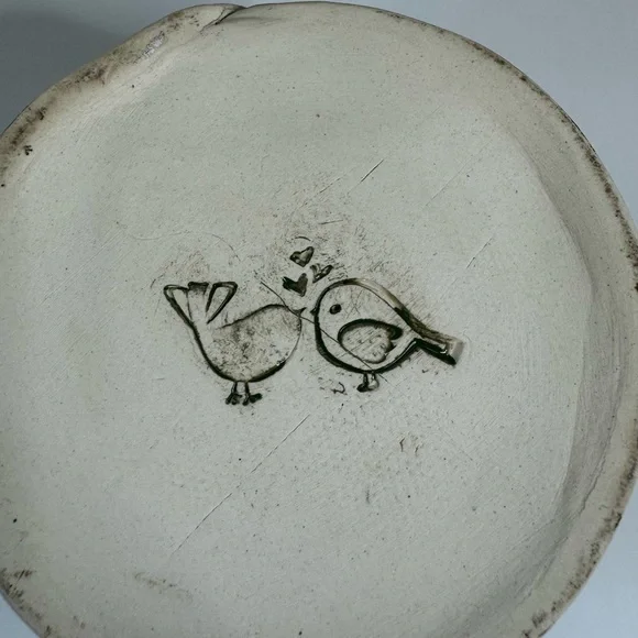 “I Sing Because I Am Free” Clay Wall Pocket and Cup Pen Holder. (4-N) - Picture 5 of 6